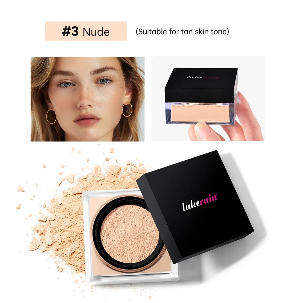 Waterproof Loose Baking&Setting Powder Long Lasting Oil Control Matte Setting Powder Natural Brightening Face Cosmetics