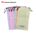 5PCS Soft Waterproof Glasses Bag Drawstring Dustproof Sunglasses Case Pocket Spectacles Cloth Pouch Eyewear Accessories