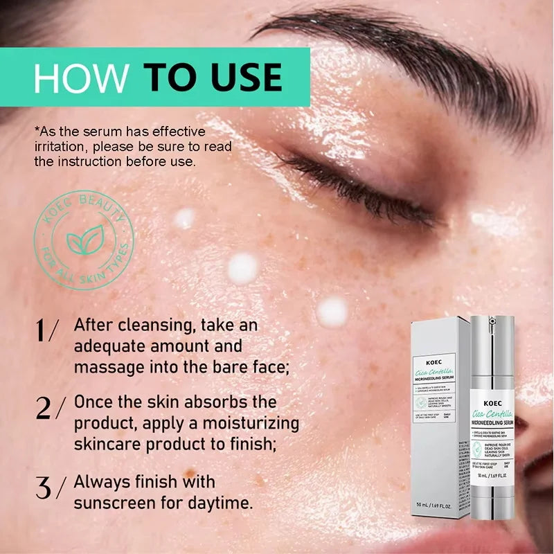 Korean Microneedle Essence Desalination Fine Lines Spots Collagen Solution Reverse Aging Recombinant Improves Rough Texture 50ml