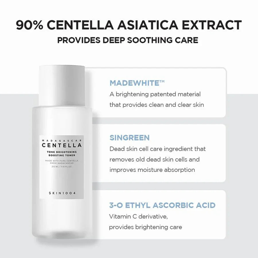 Skin1004 Centella White Crystal Toner - 90% Madagascar Centella Asiatica, Brightening & Hydrating, Refreshing Water Essence for