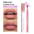 Waterproof 2 In 1 Lip Stain And Liner Pen Long Lasting Smudge Proof Kiss Proof Transfer Resistant 8 Colors Makeup Lip Pencil