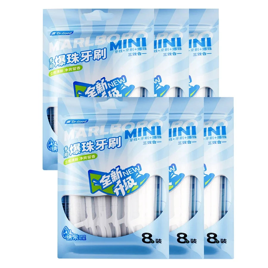 Portable Travel Toothbrush Mini Exploded Bead Toothbrush Disposable Adult Cleaning Toothbrush Individually Packaged