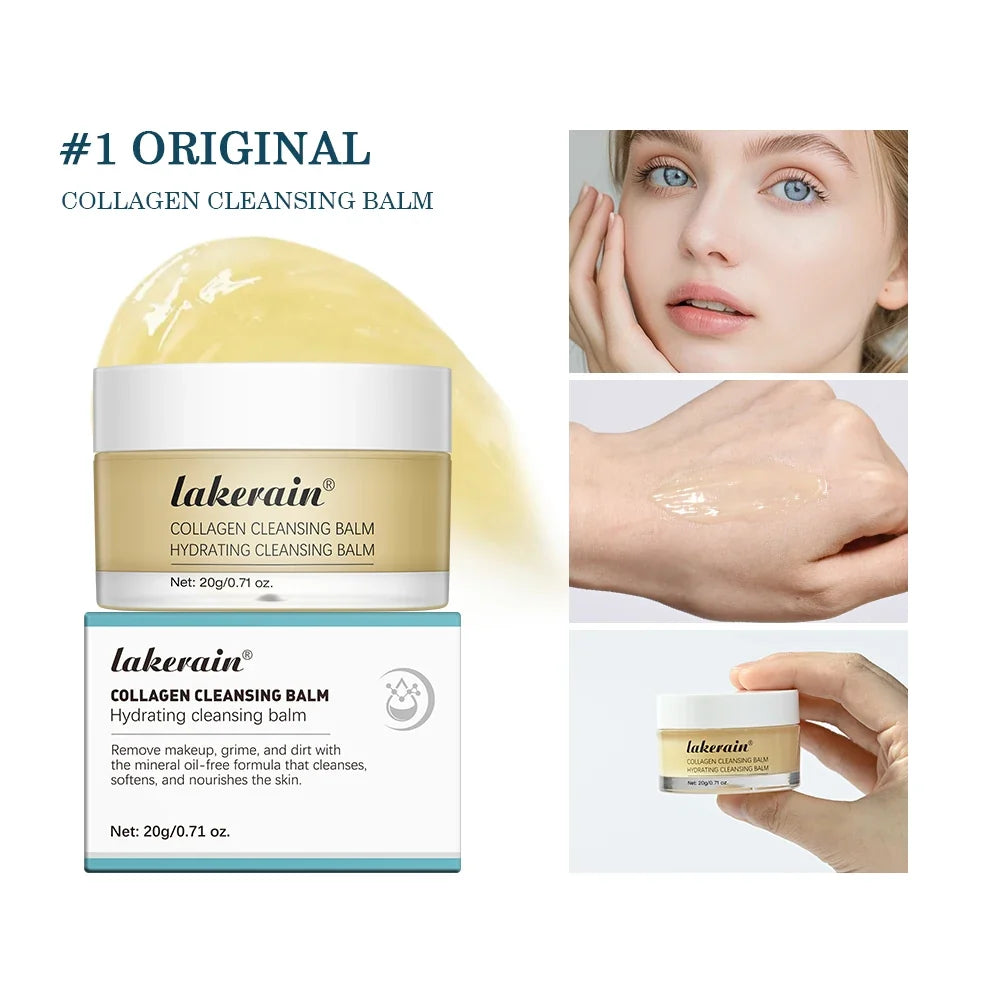 Rose Flavor Collagen Cleansing Balm Nourishing Cream Makeup Remover Mild Non-irritating Moisturizing Non-greasy Cleansing Balm