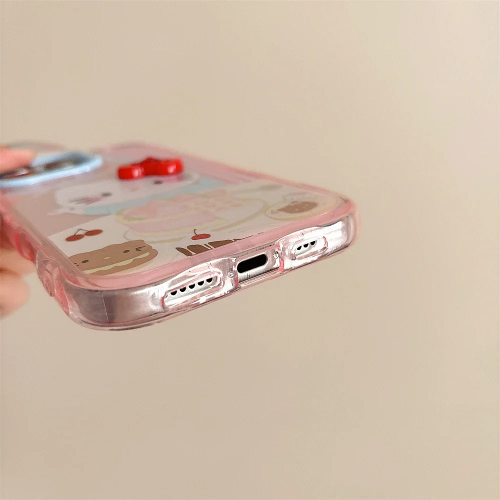 Pink Strawberry Cake Hello Kitty Phone Case