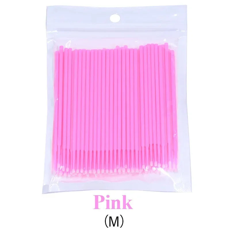 500/1000PCS Eyelash Cleaning Brush Highly Colorful Crystal Brush Eyelash Micro Brush Beauty Makeup Clean Remover Tool Wholesaler