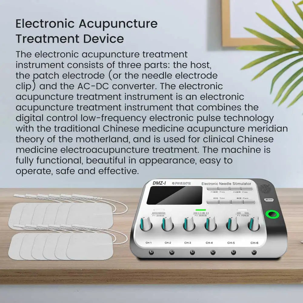 Body Massager 6 Output Channel Physiotherapy TENS Muscle Electrostimulator Relax Electroacupuncture with Patch Massage Machine