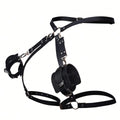 Ladies' punk style bondage art adjustable circular cuffs&thigh straps, essential for intimate role-playing