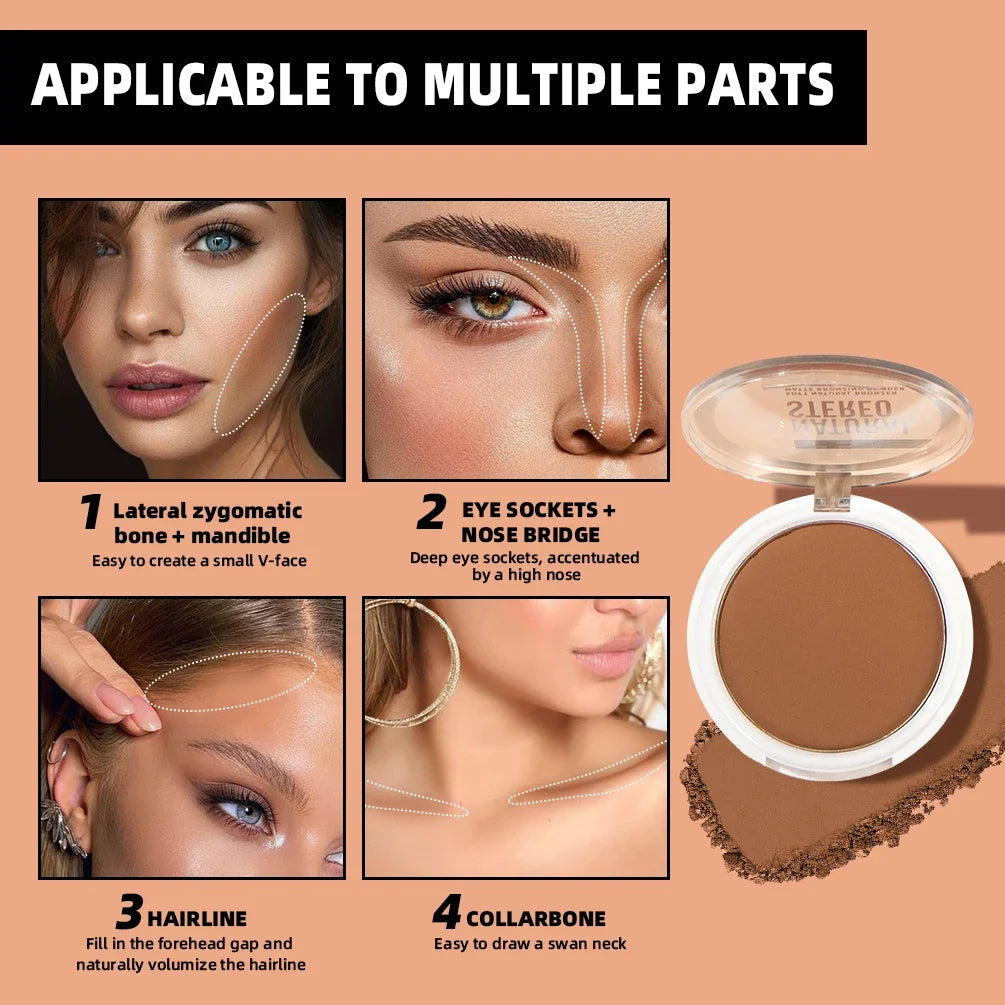QIBEST Cream Contour Palette Dark Bronzing Powder Charlotte Makeup For Face Highlighter Bronzer Long-Lasting Concealer Cosmetics