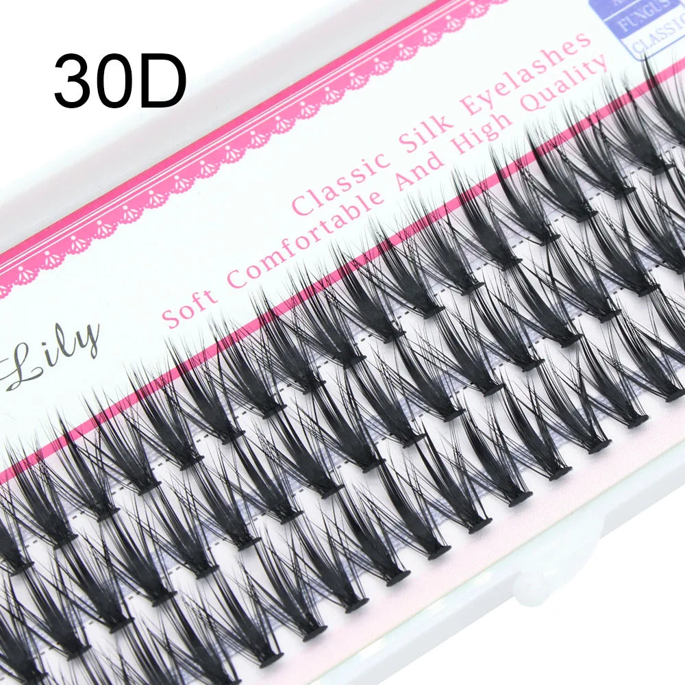 Russian Volume False Eyelashes 30D Mink Eyelash Extension Natural C/D/DD Curly Mixed Length Makeup False Eyelashes Cilia