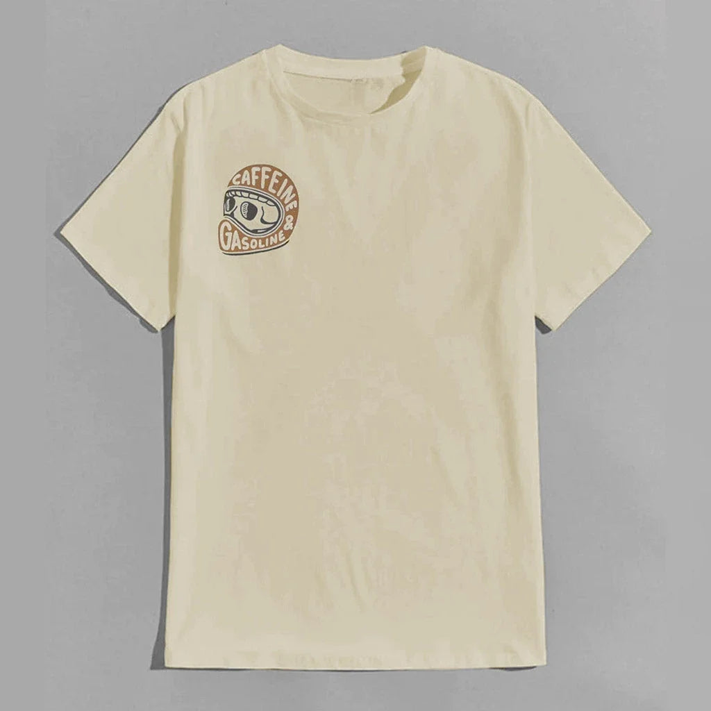Caffeine & Gasoline Graphic Cotton T-shirt Unisex