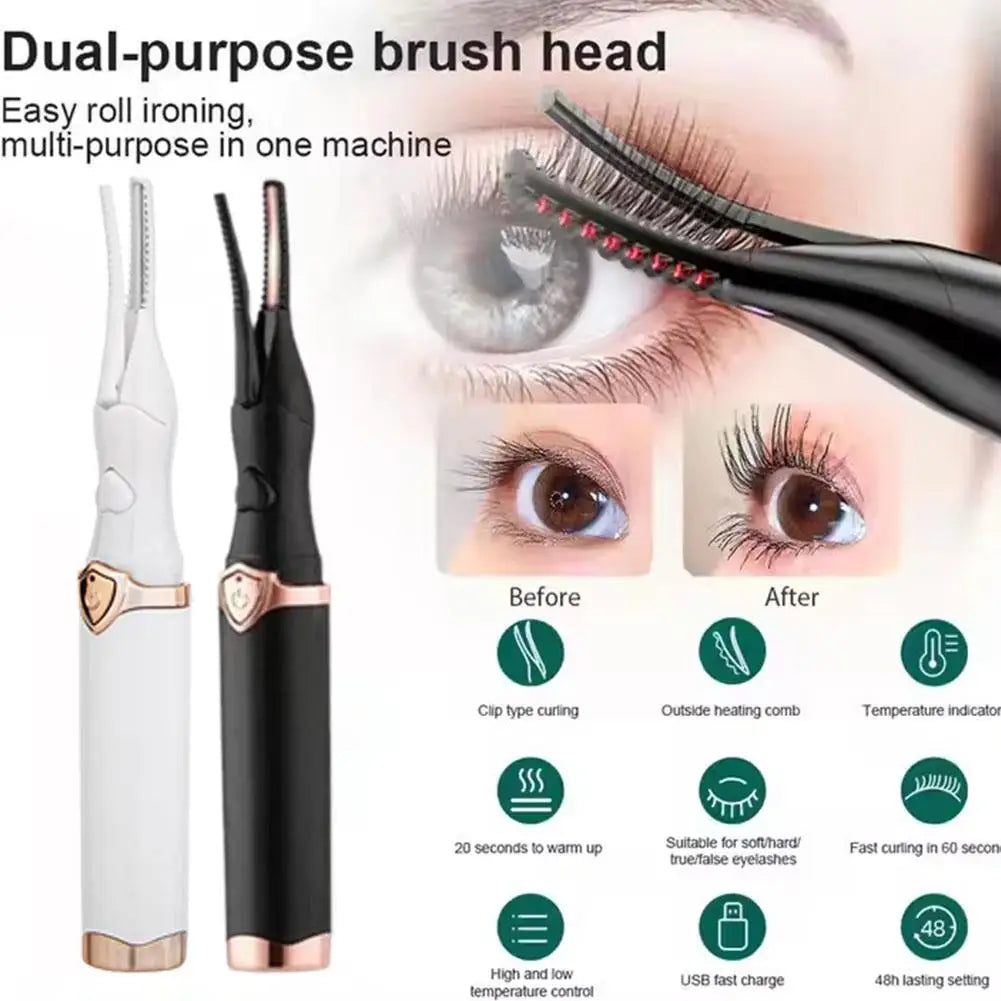 Electric Heated Eyelash Curler with 3 Temperature Modes Lash Lift Curler USB Rechargeable Beauty Tools