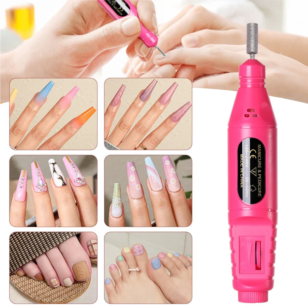LINMANDA Electric Nail Drill Machine Nail Art Tools Machine Manicure Milling Cutter Nail Art Nail Drill Pen Salon Nail Equipment