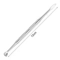 Nail Double-ended Use Stainless Steel Circle Beveled Head Cuticle Pusher Remover Professional Manicure Sticks File Nail Art Tool