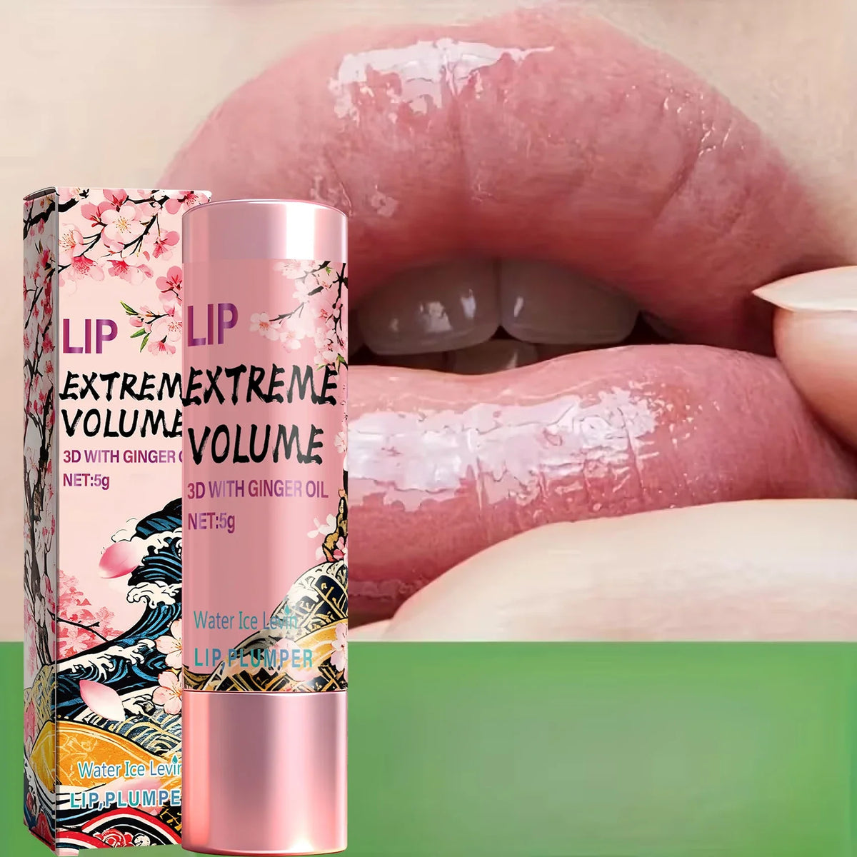 Lip Extreme Volume 3D Cream with Ginger Oil for Plumping & Moisturizing, Day & Night Use, Non-Sticky Smooth Lips.