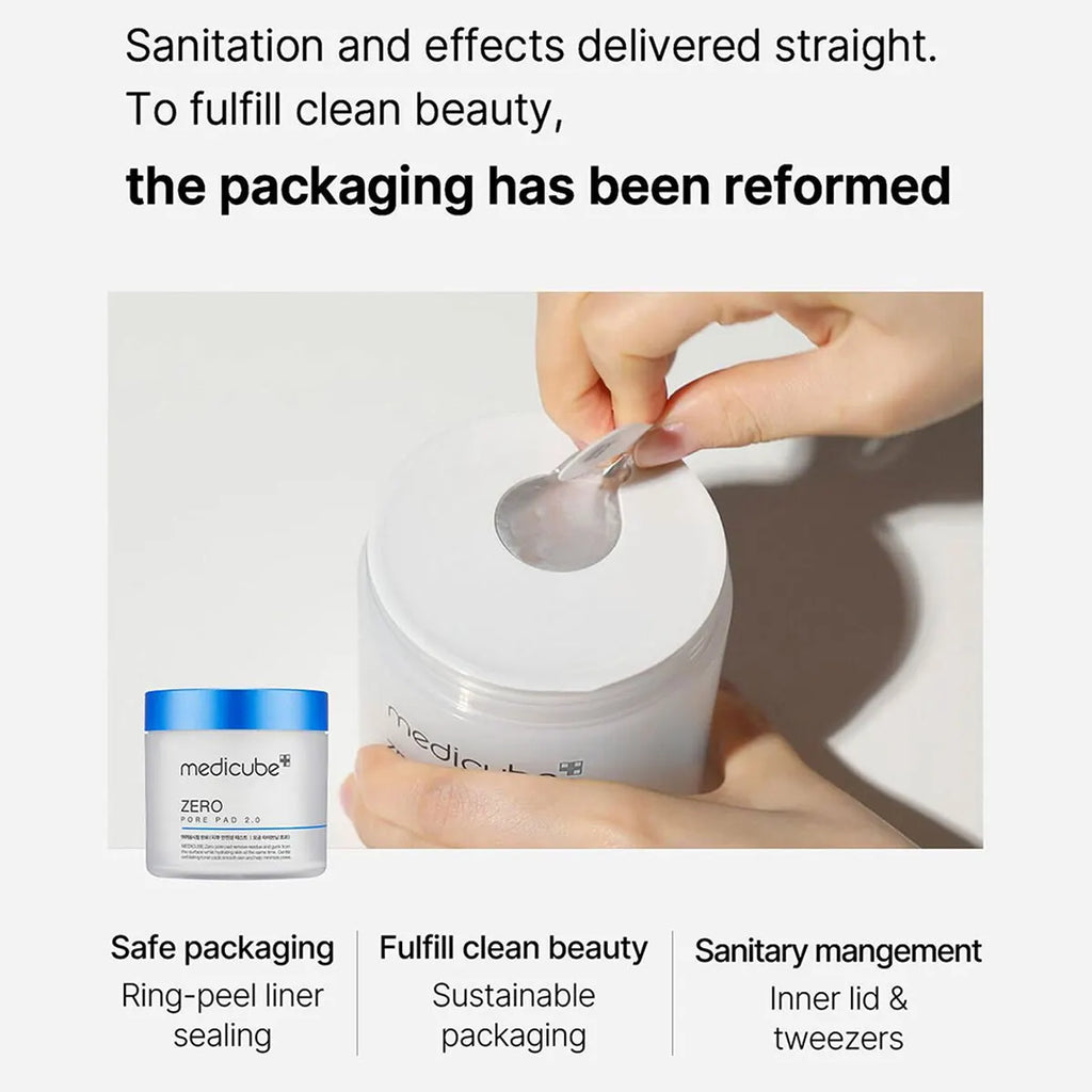 Medicube ZERO PORE PAD 2.0,Essence-Saturated,Pore Cleansing,Hydrating&Soothing,Oily/Combination Skin Care,K-Beauty,Korean Makeup