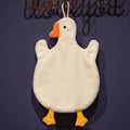 Cartoon Goose Hand Towel Kitchen Bathroom and Toilet Hand Towel Hanging Type with Super Water Absorption Quick Drying It Is Hard