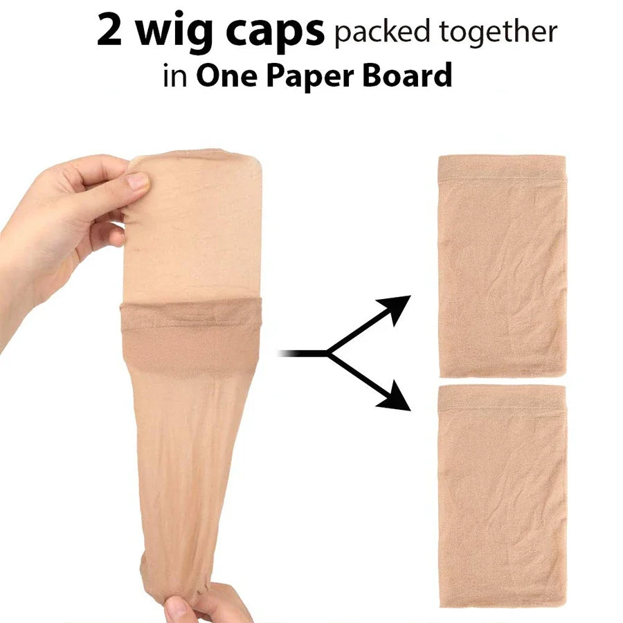 2pc/1pack Stretch Mesh Wig Cap - Free Size Hair Net for Weave Hairnets and Wigs - Comfortable and Secure Fit