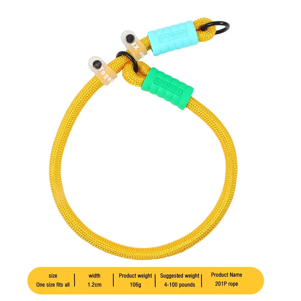 New Pet P-chain Explosion-proof Punching Anti Slip Wear-resistant Cotton Candy Traction Rope for Walking Dog