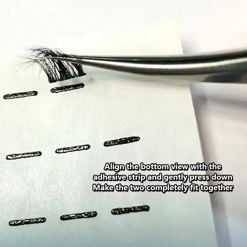200pcs/Box Reusable Self-Adhesive False Eyelashes Glue Strip Eyelash Glue-Free Lash Adhesive Tape Professional Makeup Tools