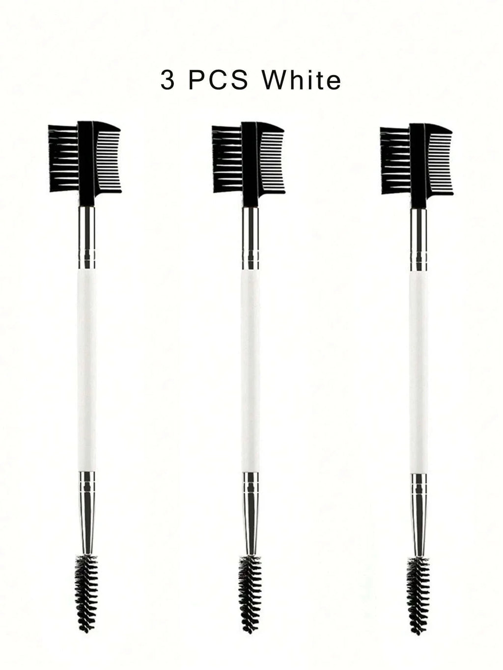 1/2/5PCS 3 Head Eyebrow Eyelash Shaper Double Head Brush Makeup Grooming Tool Cosmetic With 3 Different Spoolie Brushes