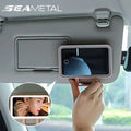 SEAMETAL Car Interior Mirrors Sun Visor Plate LED Makeup Mirror for Girls Women Rechargeable Fill Light Universal Vanity Mirror