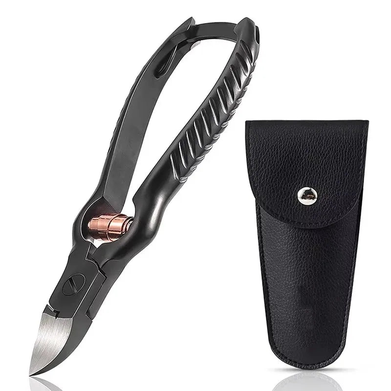 Precision Toenail Clippers for Thick or Ingrown Toenails - Secure and Stylish Design Thick Nail Clipper - W/Leather Case