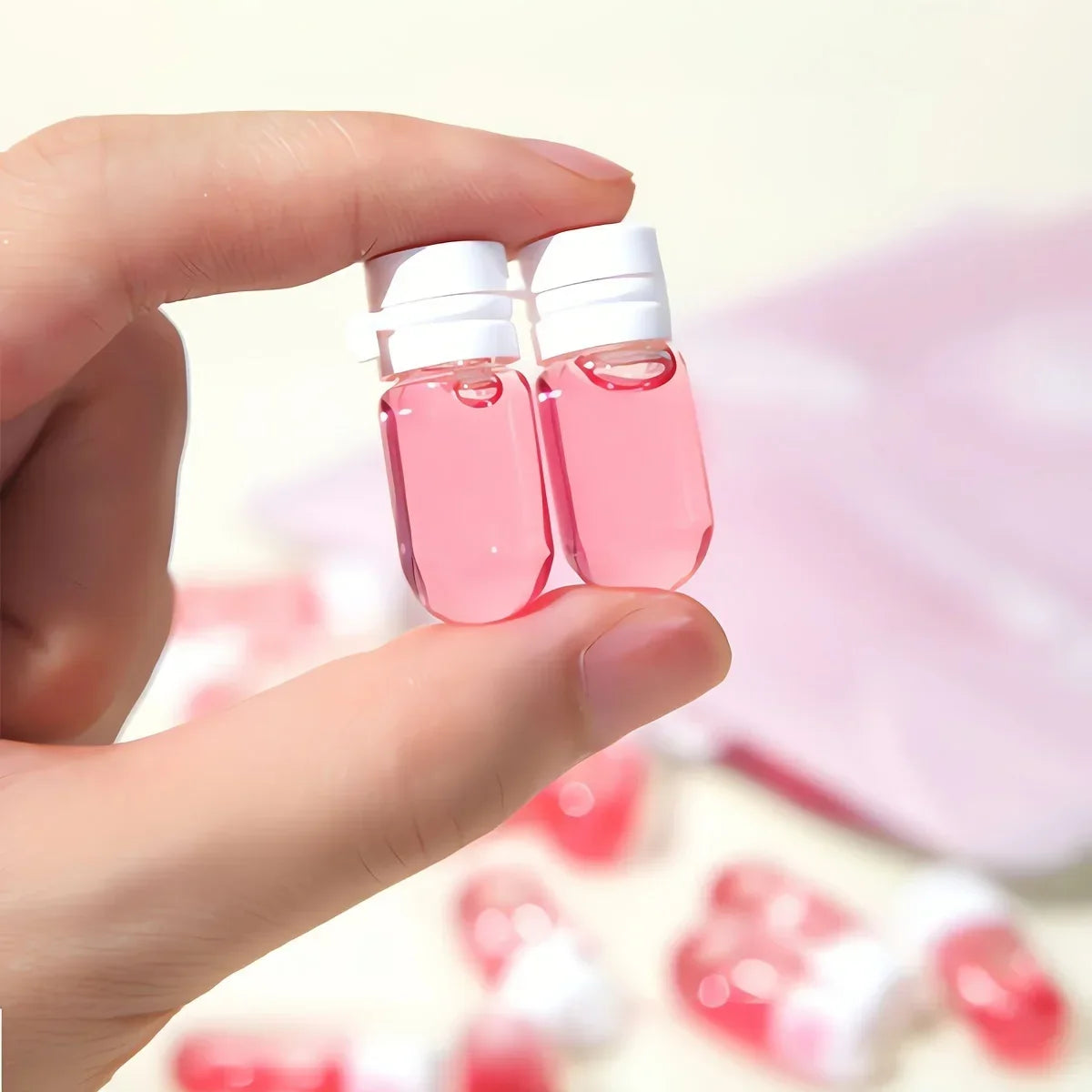 5pcs Clear Leak-Proof Travel Bottle for Makeup Remover & Lotion, Portable Dispenser with Flip-Top Essence Bottled Separately