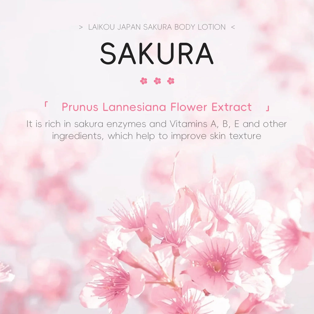 Laikou Cherry Blossom Body Lotion Moisturizing & Repairing  Winter Chapped Skin Care Moisturizing Without Greasiness 200g