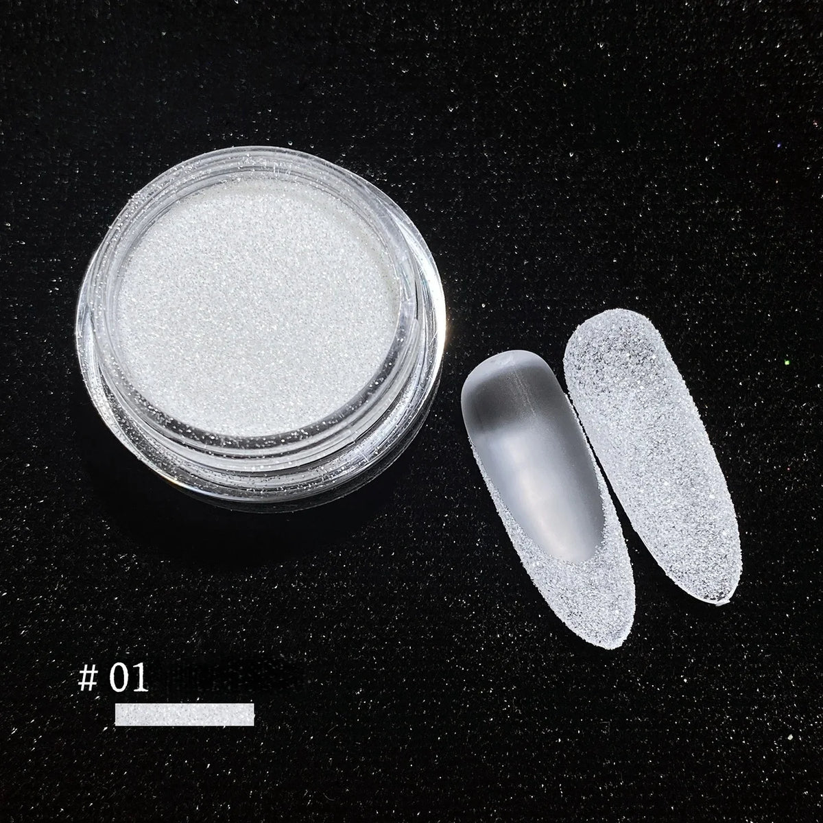 Rhinestone Nail Powder, Includes white and Colorful Laser Water Drill, Mixed Nail Materials, Perfect for Wedding Nails and Salon