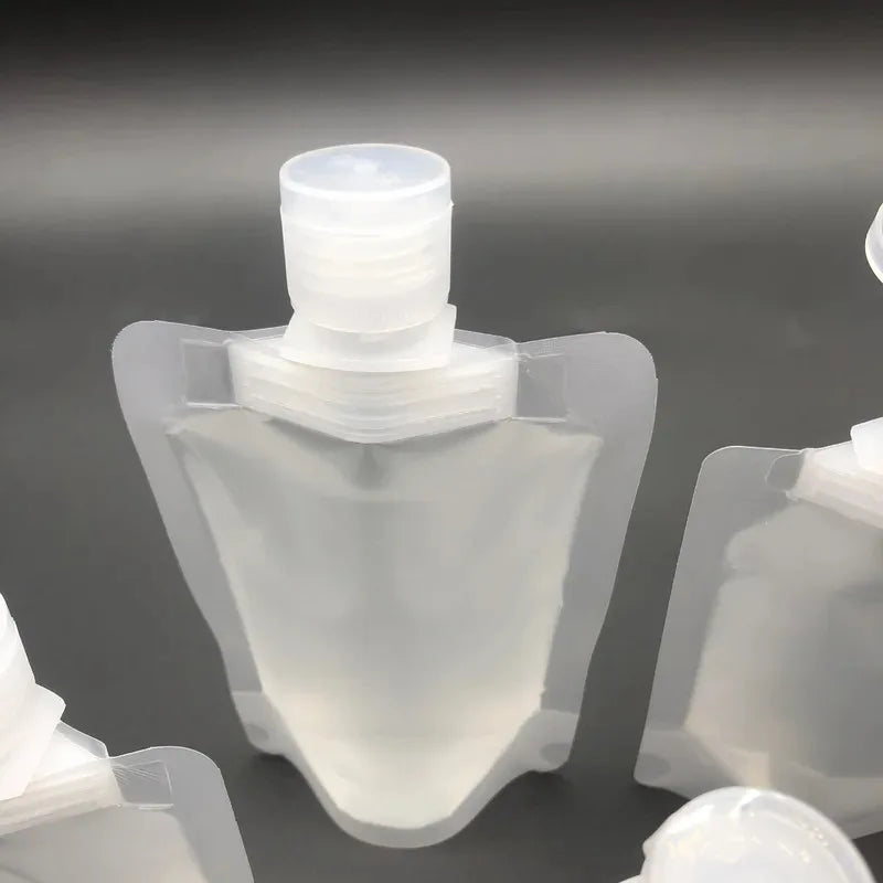 10-60pcs Refillable Packaging Bags Travel Essentials Lotion Cosmetics Shampoo Shower Gel Portable Bags Makeup Fluid Bottles