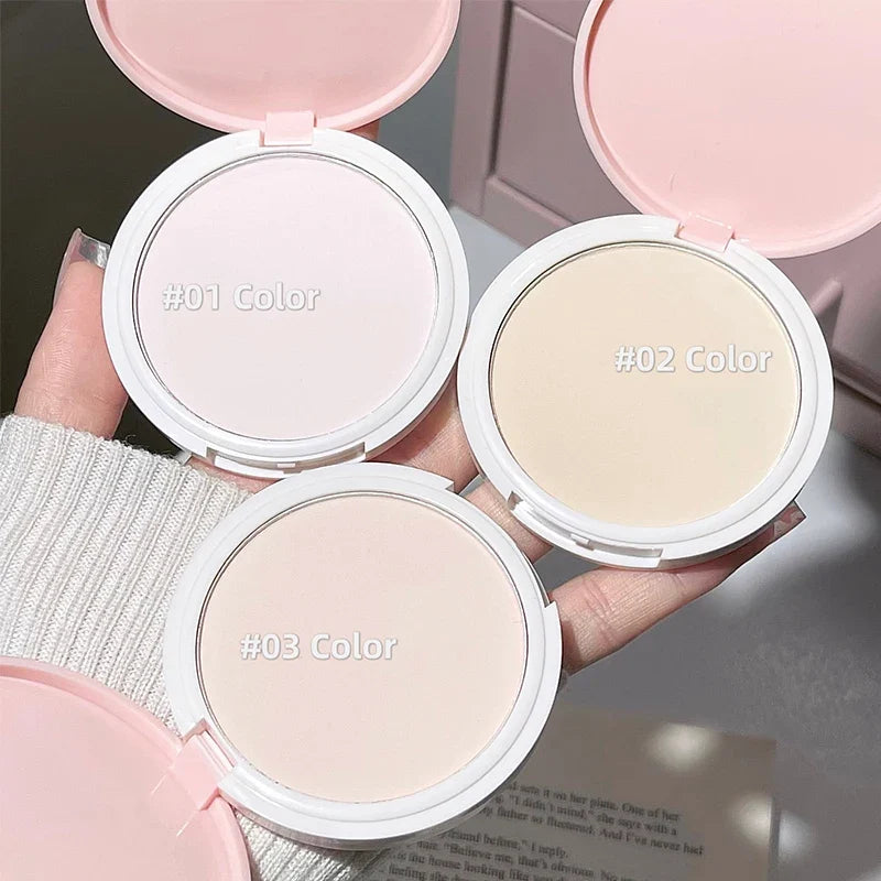 CACE Face Pressed Powder Soft Mist Setting Powder Three-color Pseudo-free Makeup Long Lasting Oil Control Waterproof Foundation