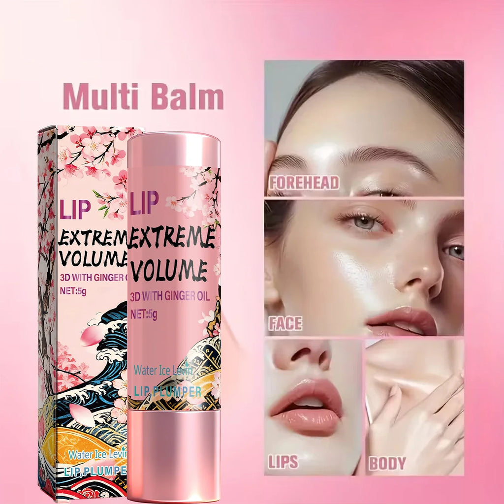Lip Extreme Volume 3D Cream with Ginger Oil for Plumping & Moisturizing, Day & Night Use, Non-Sticky Smooth Lips.