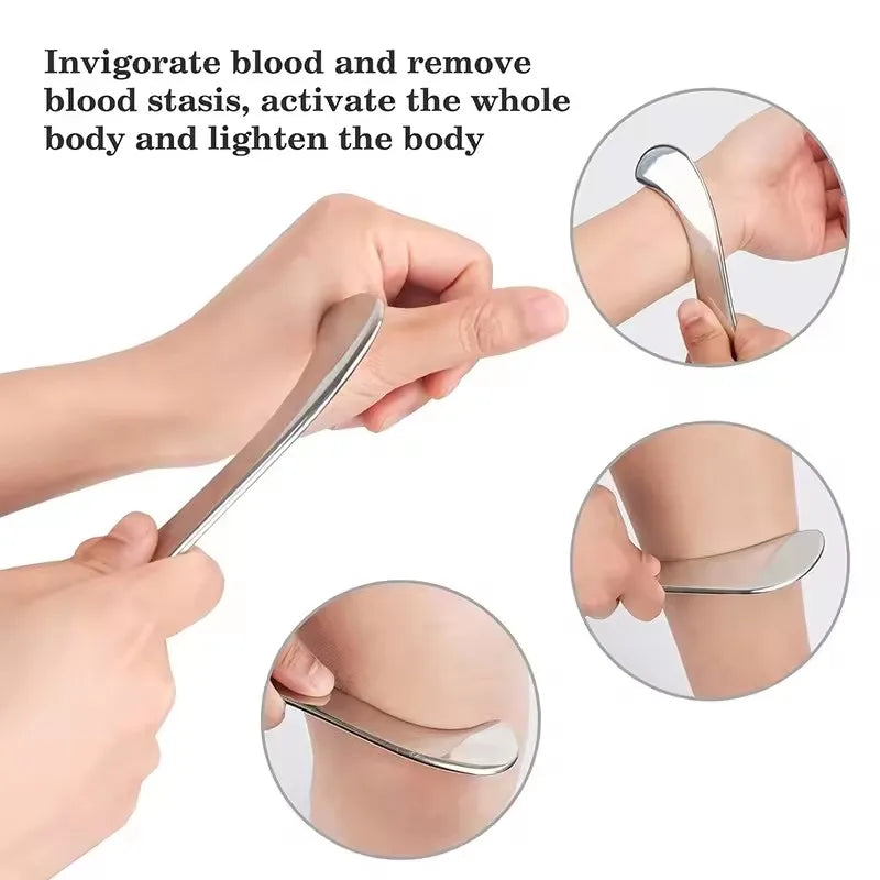 Stainless Steel Gua Sha Muscle Fascia Scraper Tool Skin Scraping Massage Tool For Body Back Arm Leg Massage Care