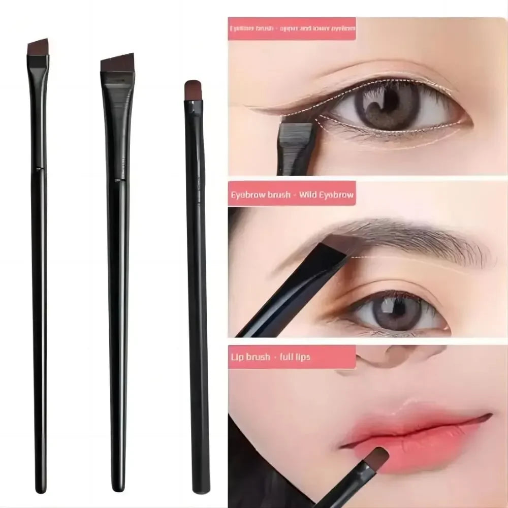 3PCS Eyeliner Eyebrow Contour Makeup Brush Super Soft Fiber Comfortable Grip Soft And Natural Makeup Application Eyeliner Brush
