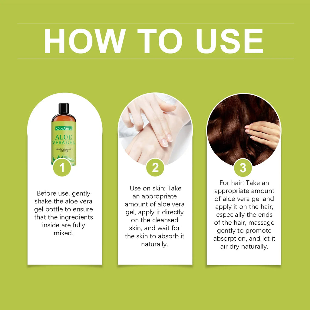 Aloe Vera Gel Nourish Moisturize Smooth Soften Soothe Face Prevent Acne Pimple Redness Cracked Rough Moisturizing Aloe Vera Gel
