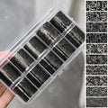 10 Rolls 2.5*50cm Black White Lace Nail Transfer Foil Lace Flower Nail Art Sexy Full Wraps Floral Transfer Paper Nail Decoration
