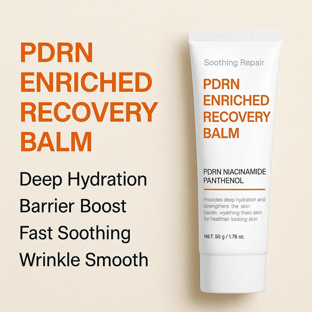 Soothing Repair PDRN Enriched Recovery Balm with Niacinamide & Panthenol, Deep Hydration & Skin Barrier Repair, 50g Face Balm fo