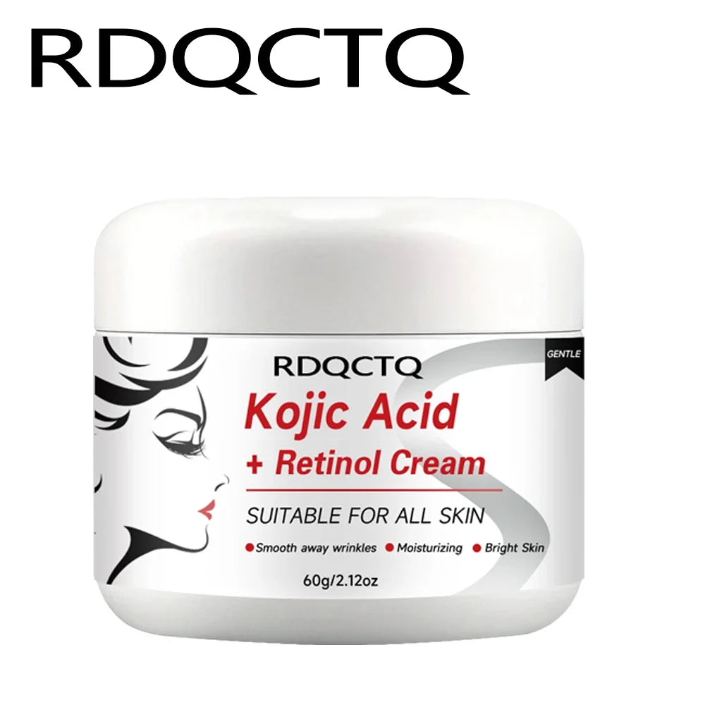 Kojic Acid & Retinol Face Cream: Gentle Hydration for Smooth, Radiant Skin – Daily Moisturizer for All Skin Types 30/60g