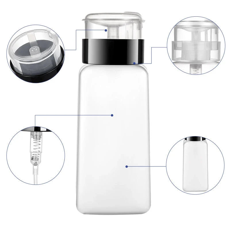 50/150/180/250ml Empty Pump Dispenser Liquid UV Gel Polish Nail Art Polish Clean Bottle Polish Cleanser Remover Bottle