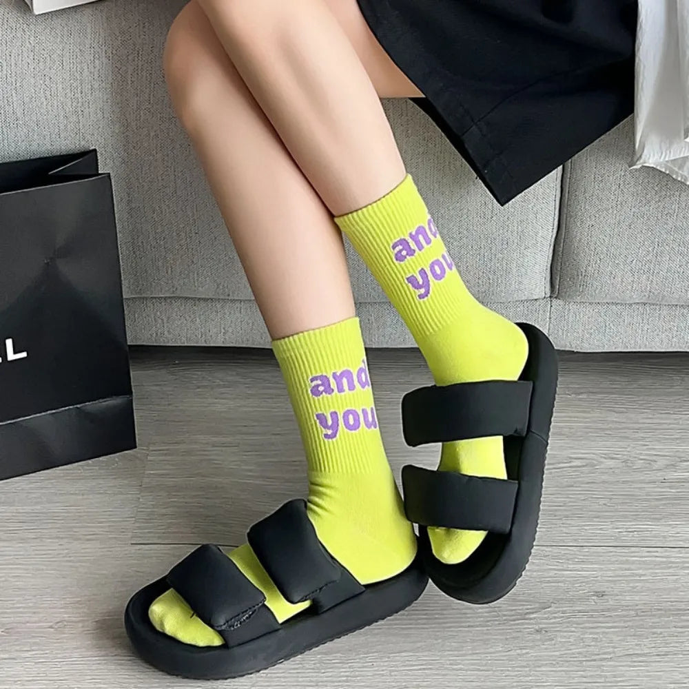 Breathable  Stylish Crew Socks