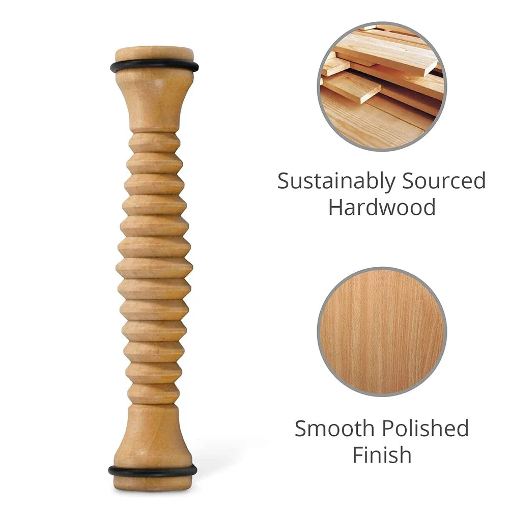 Wooden Massager Body Back Wooden Foot Roller, Foot Massager for Plantar Fasciitis, Stress Relief, Relaxation
