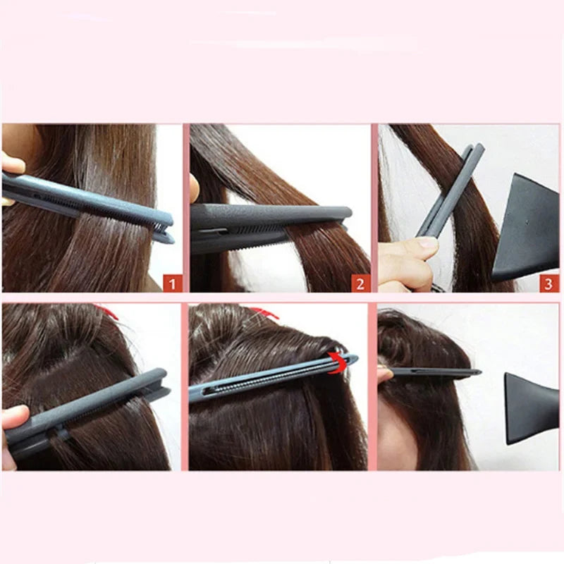 V Type Hair Straighten Salon Comb Hairdressing Smooth Tool Hold Tongs Hair Styling Tools for Women Hair Brush Straightener