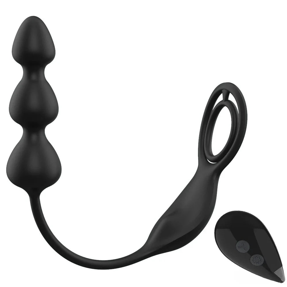Anal plug prostate massage wireless remote control vibration charging movement soft silicone silent wear single men out