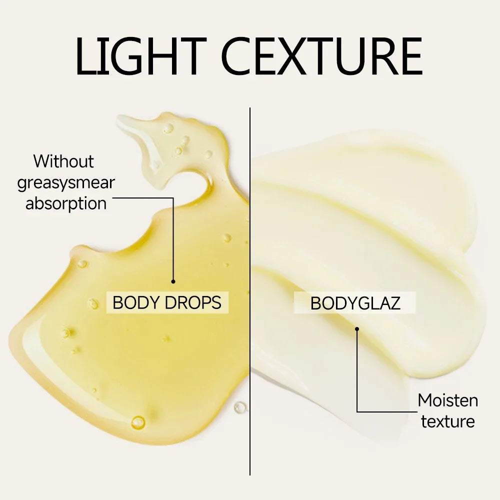 The Devil Velvet Body Oil and Gloss Set includes a free rollerball applicator for long-lasting hydration and moisturizing,