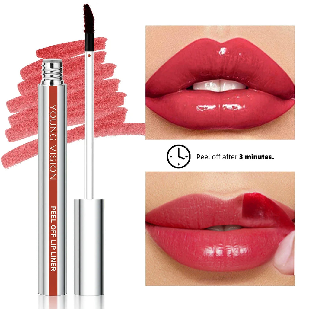YOUNG VISION Tear-Off Lip Liner Peel-Off Lip Liner Matte Smudge-Free Hook & Loop Lip Pencil Makeup Pencil 3 color