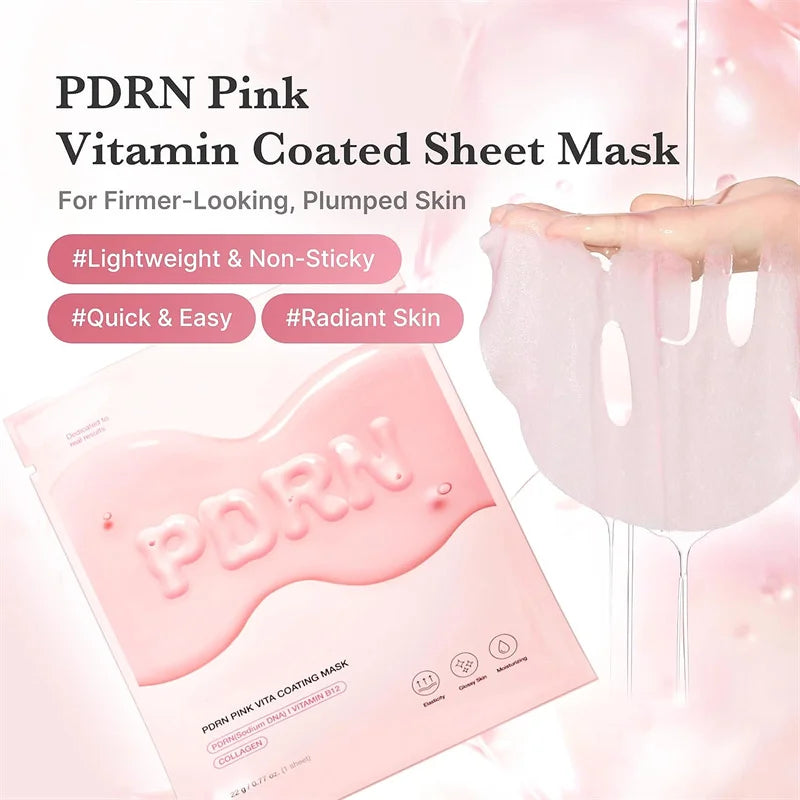 PDRN Pink Vita Coating Mask Deep Collagen Anti Wrinkle Lift Face Mask Overnight Firm Hydrating Moisturizing Glowing Skin Korea
