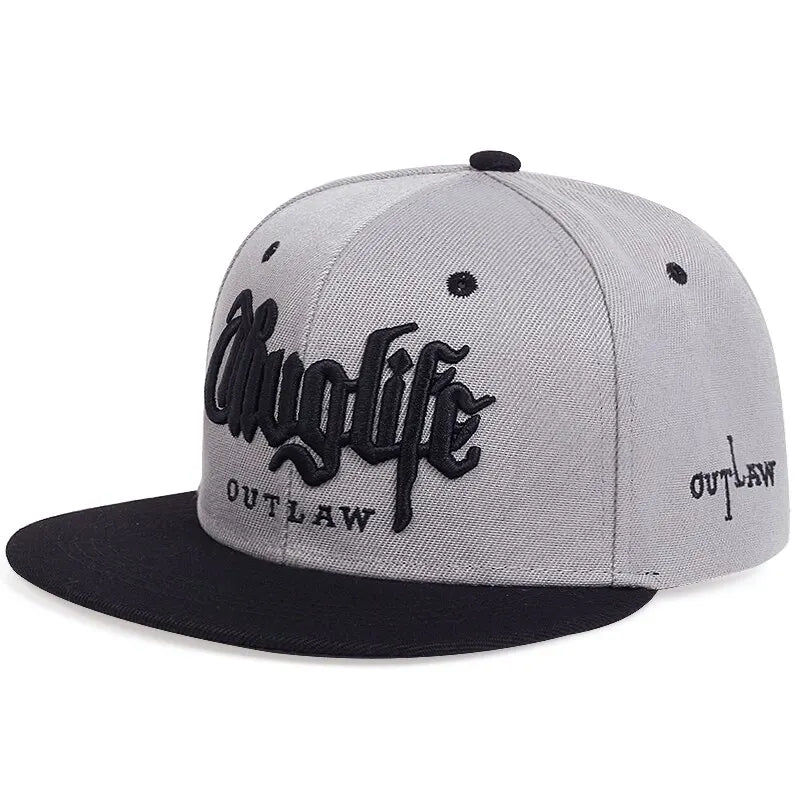 Thug Life Embroidery Snapback Baseball Cap for Streetwear Style