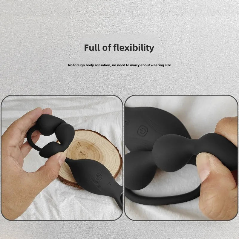 Anal plug prostate massage wireless remote control vibration charging movement soft silicone silent wear single men out