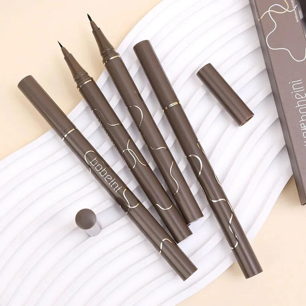 Waterproof Quick-drying Liquid Eyeliner/ultra-fine Matte Black Brown/long-lasting Silkworm Eyeliner/eye Makeup/gifts