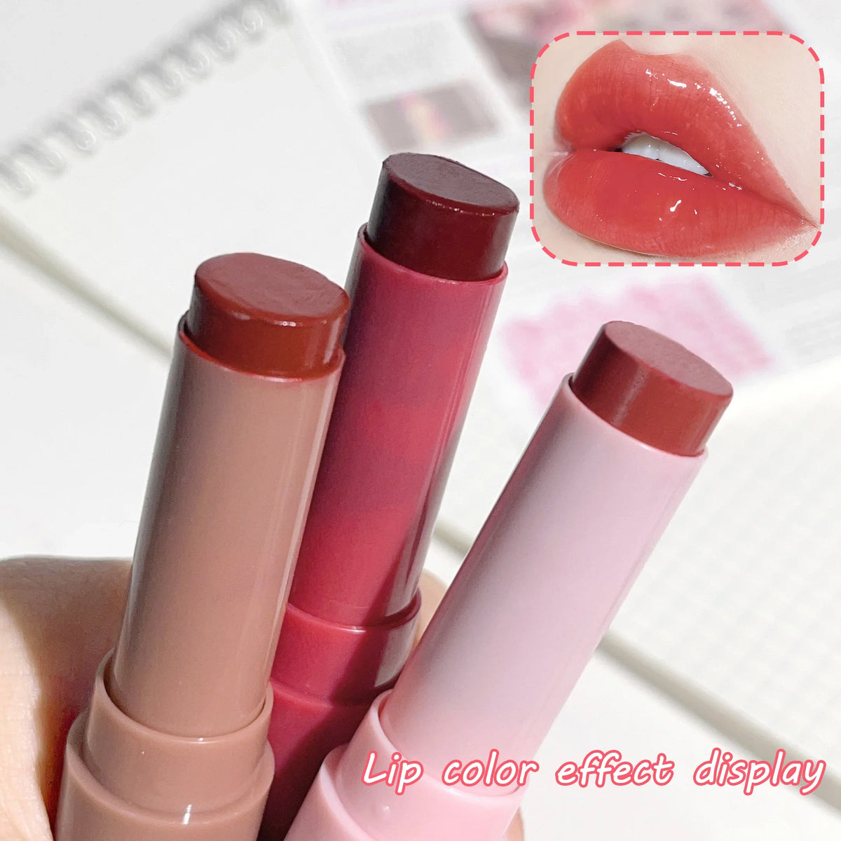 3 piece set Moisturizing, Hydrating, Lightening lip lines, Color rendering, Long-lasting makeup, Nourishing lip set
